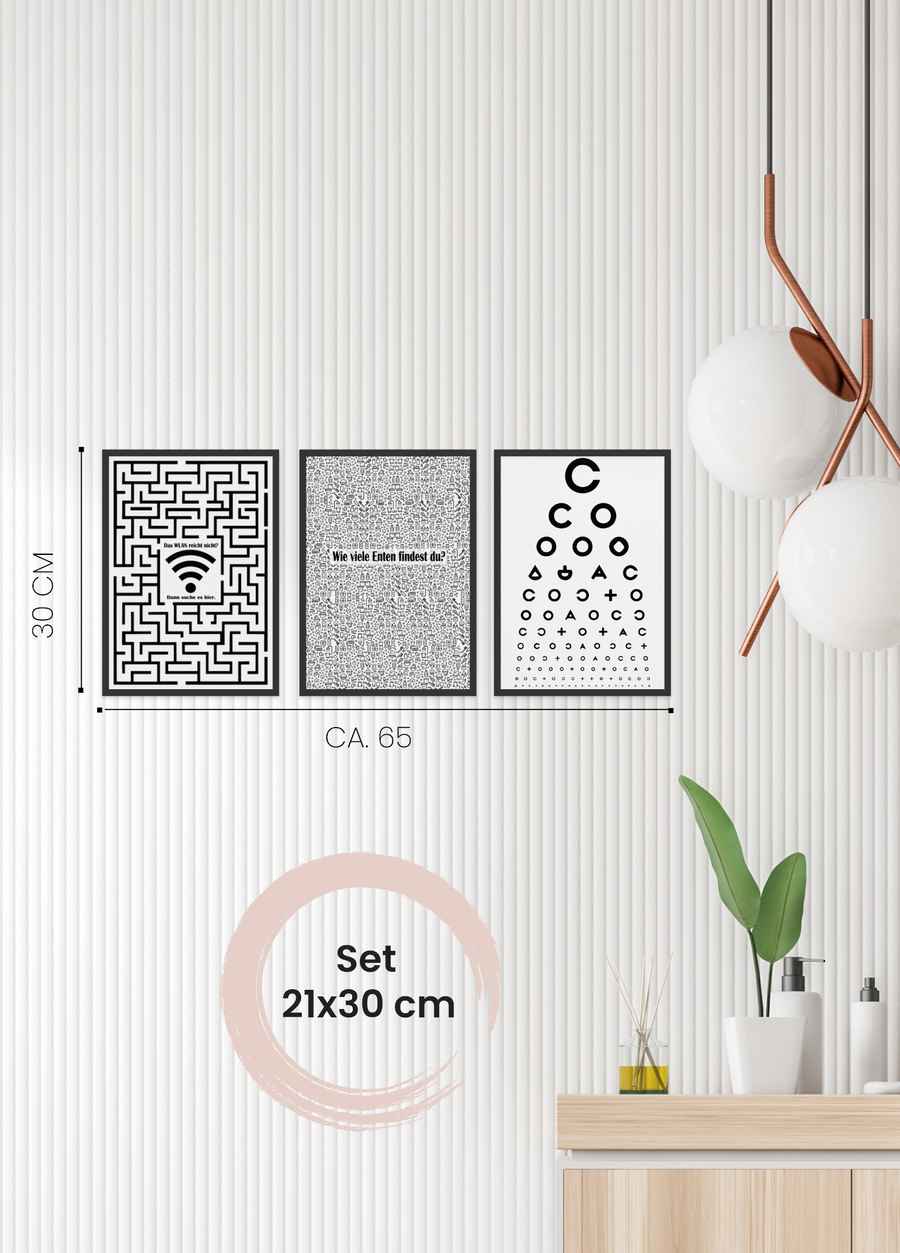 Bad Art Poster Set für dein Badezimmer in 21x30cm