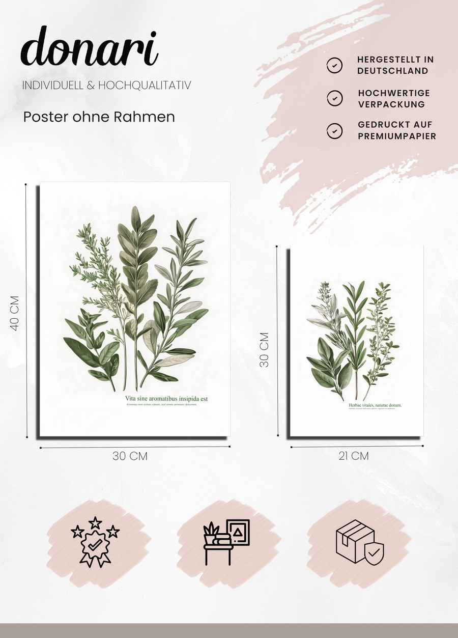 Green Harmony 3er Poster Set Details