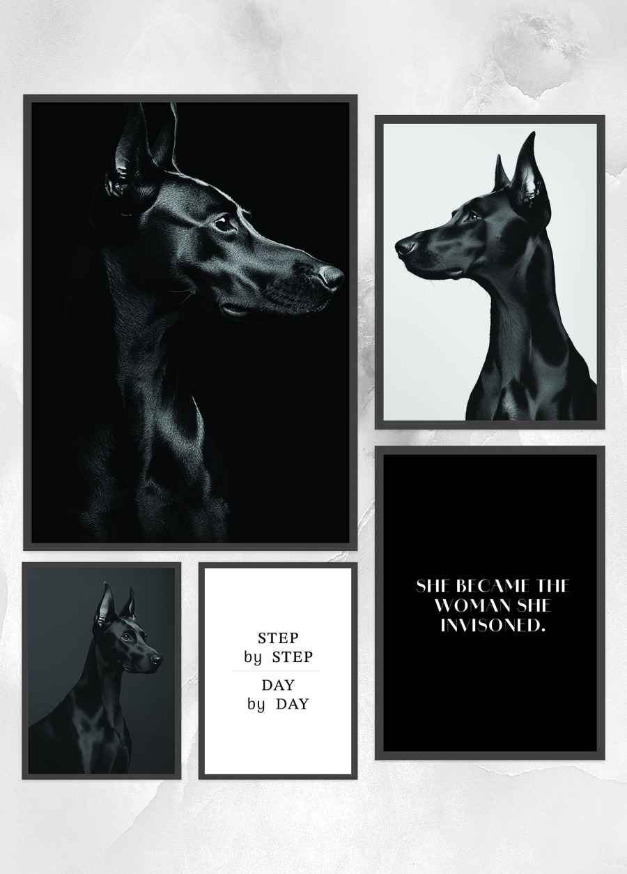 Dobermann Poster Set