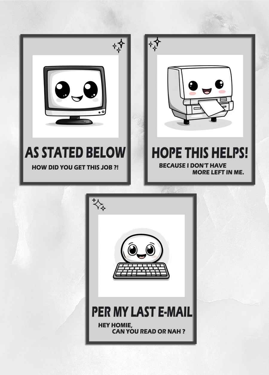 Office Talk 3er Poster Set