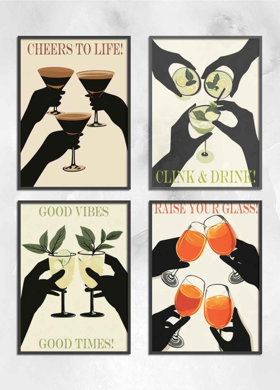 Cheers Collection 4er Poster Set