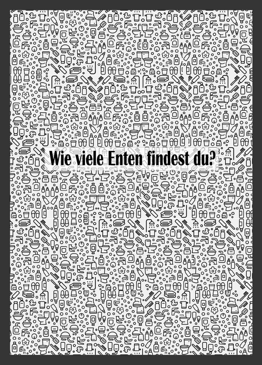 Wie viele Enten findest du? Poster