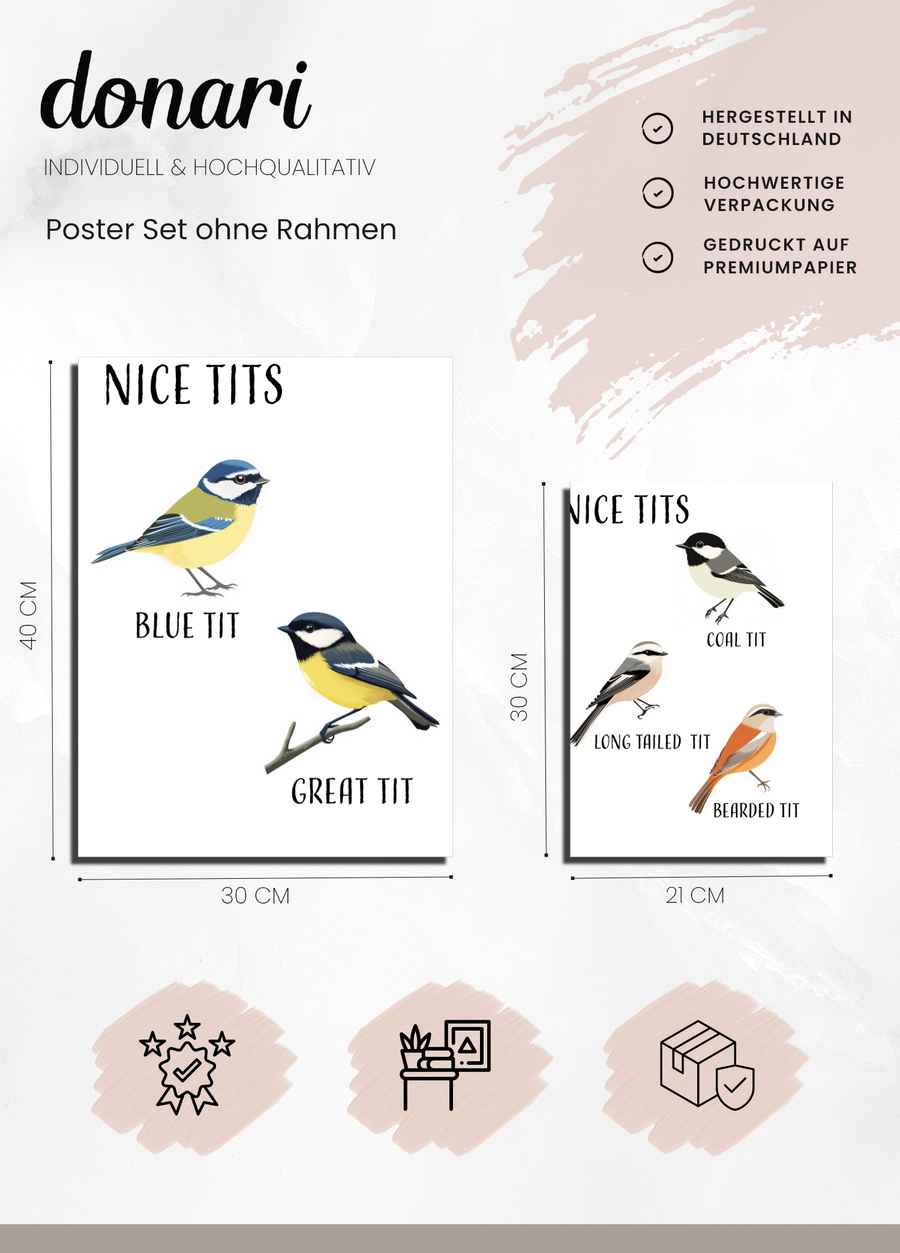 Nice Tits 3er Poster Set Details