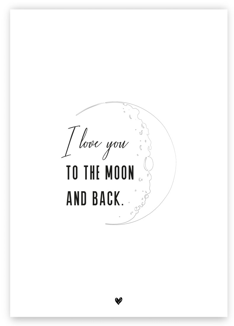 Donari Postkarte I love you to the moon and back