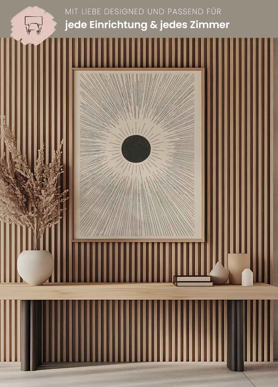 Radiant Sun Poster für dein Wohnzimmer