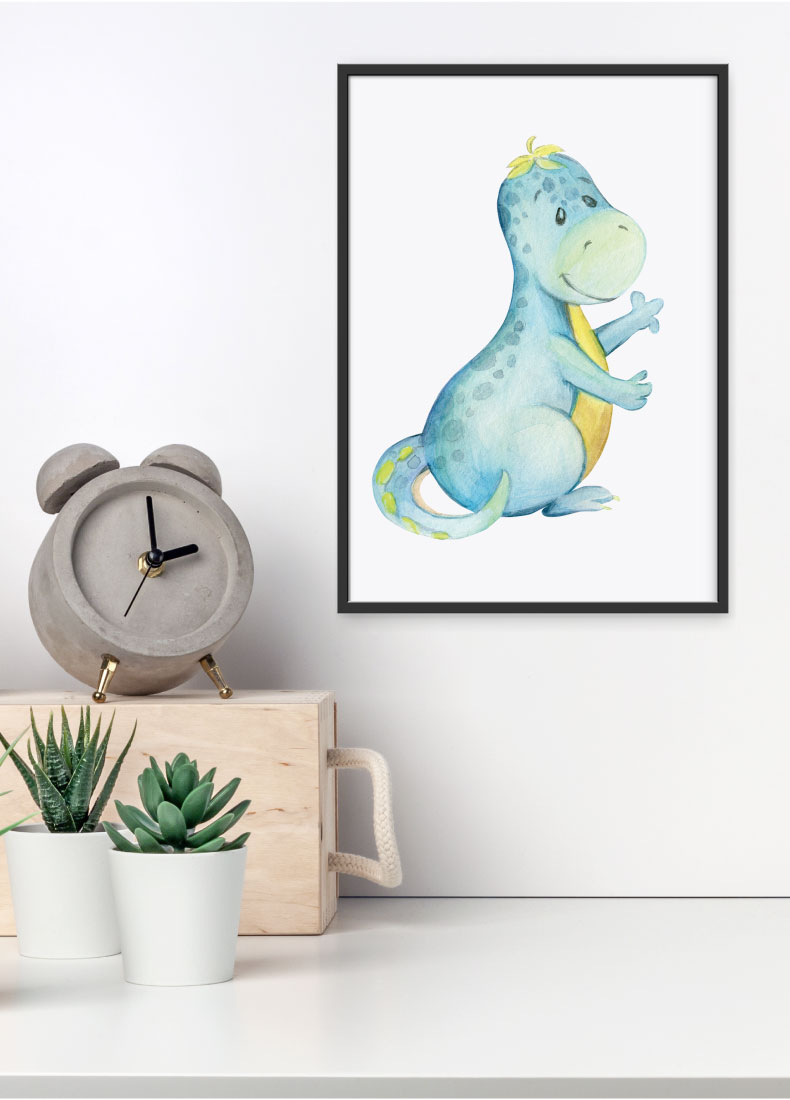 Dino Poster Wanddeko Junge Kinderzimmer