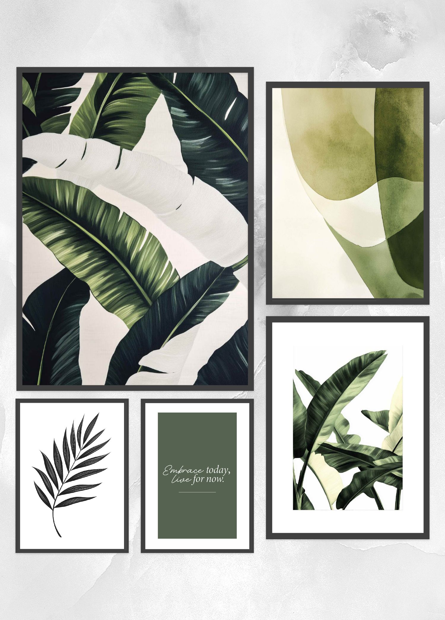 "Botanische Frische" | Poster Set (Szene 1)