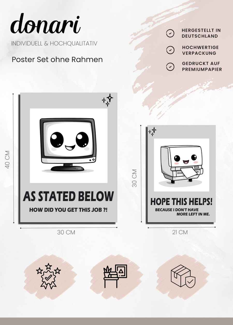 Office Talk 3er Poster Set Details