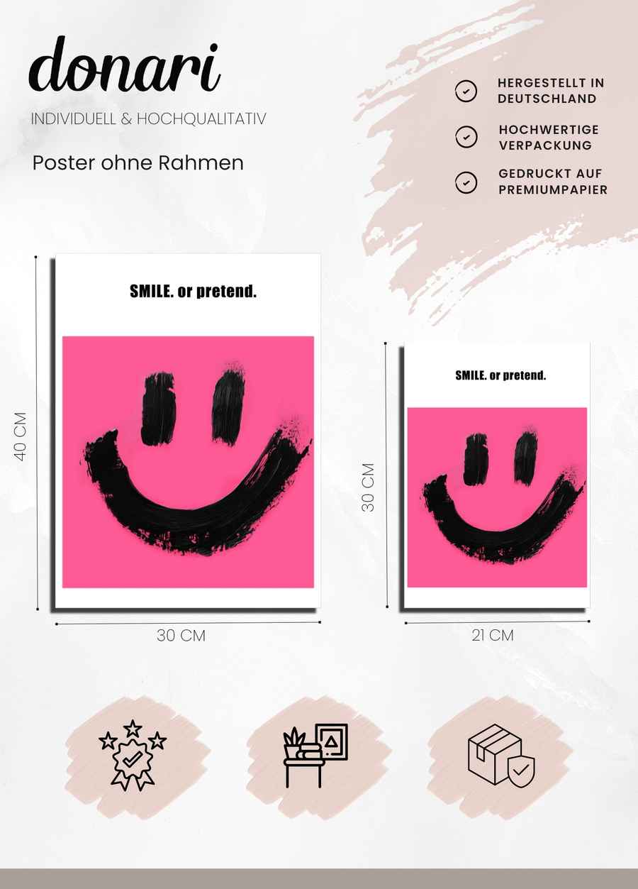 Smile. or pretend. Poster Details