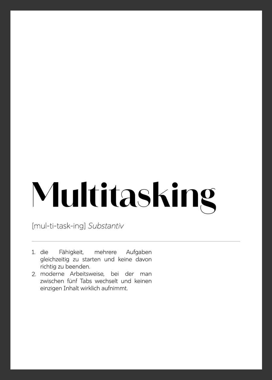 Multitasking Poster