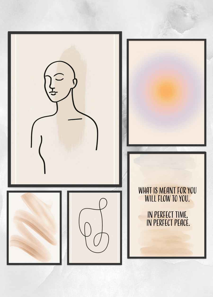 Calm Flow 5er Poster Set
