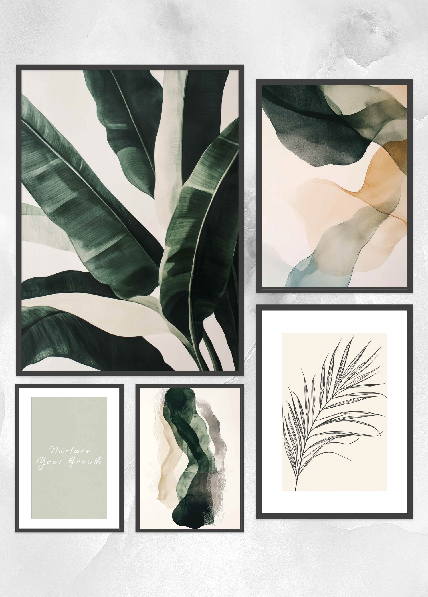 "Botanische Entfaltung" | Poster Set (Szene 1)