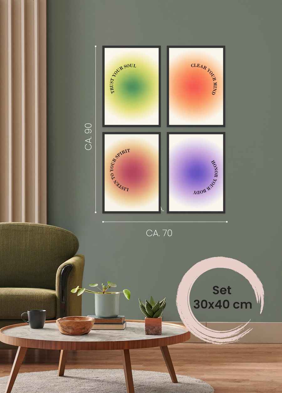 Soul Balance 4er Poster Set für deine Spiritualität in 30x40cm