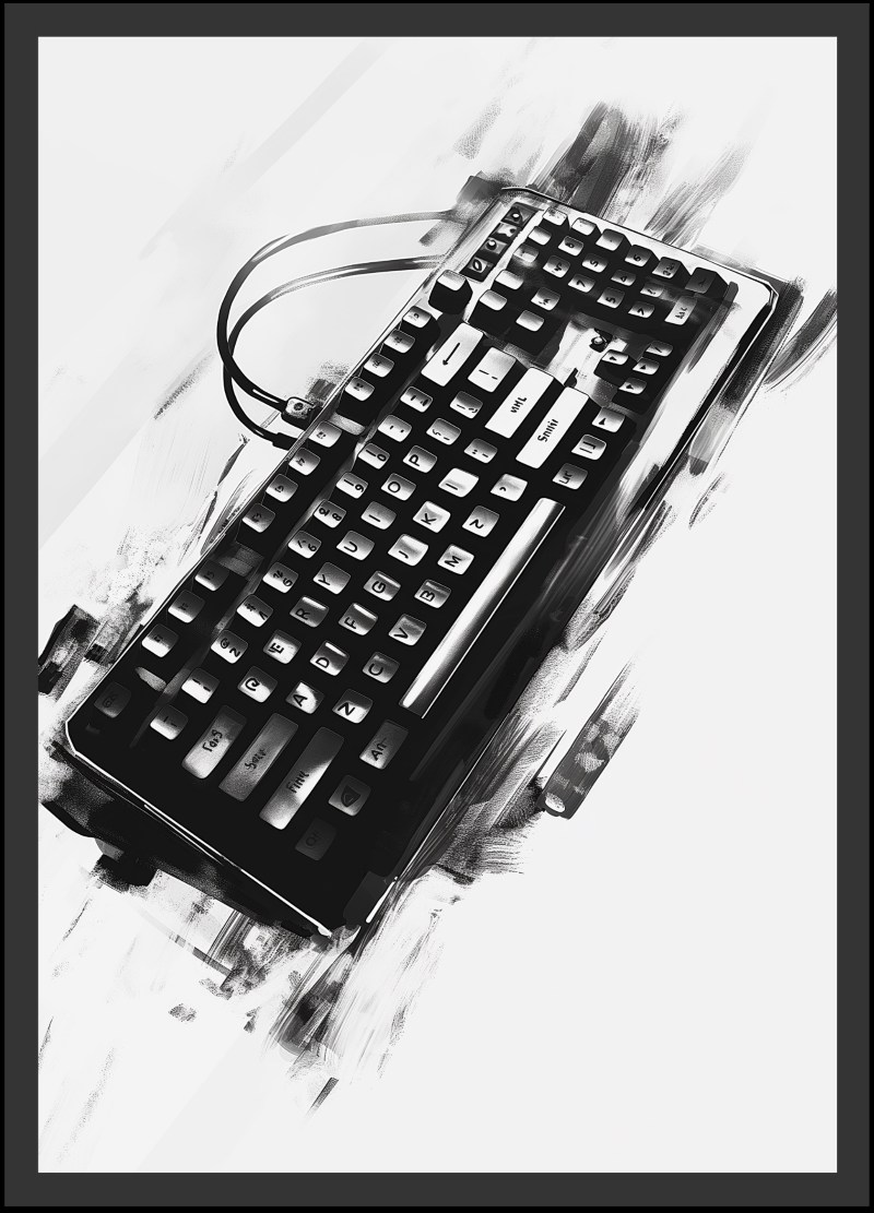 Tastatur Splash Art Poster