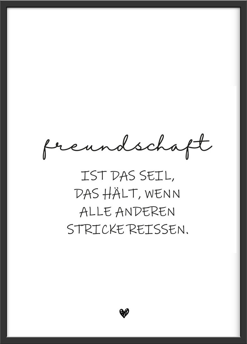 Freundschaft ist das Seil Spruch Poster