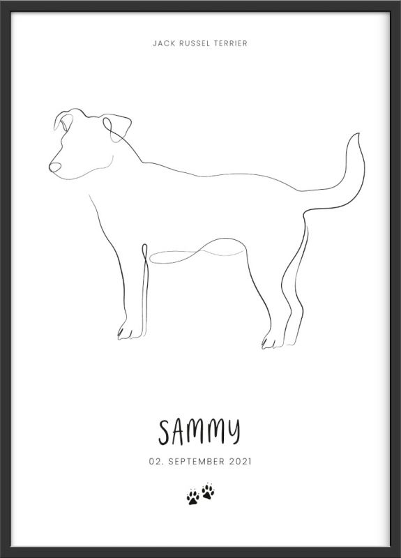 Personalisierbares Hunde Poster, Labrador Retriever